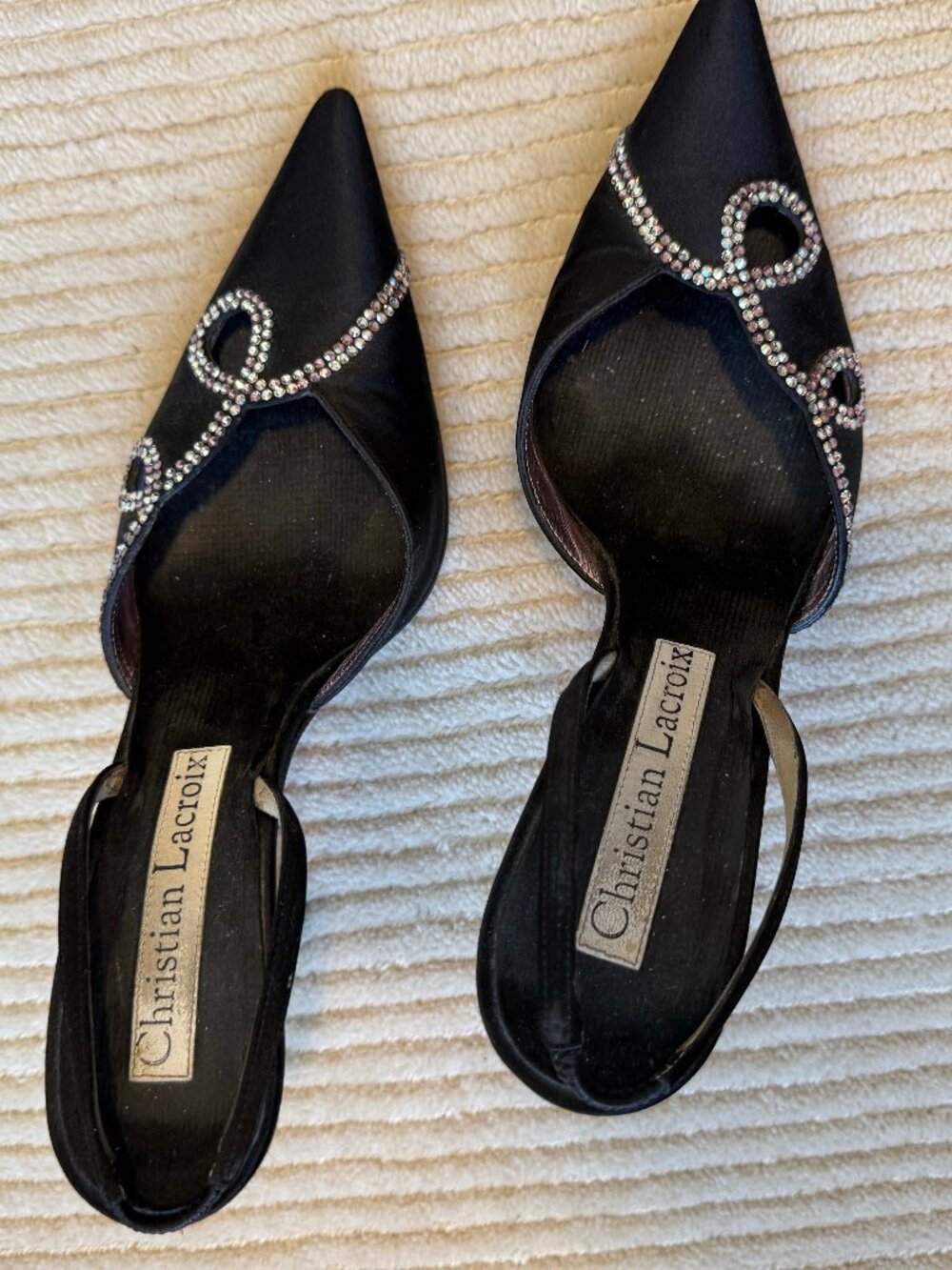 Christian Lacroix pointed-toe slingback heels